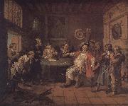 William Hogarth Evaluation of new recruits Spain oil painting artist